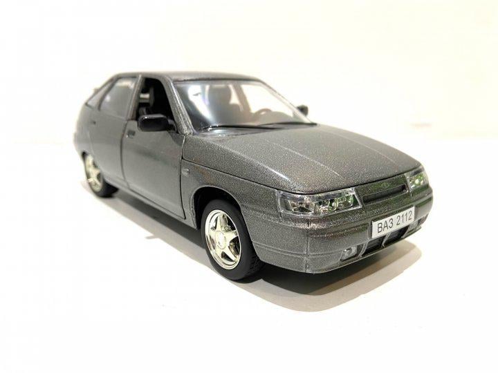 Машинка Автопром ВАЗ 2112 металл звук свет 1:22 Темно-серый (44151169)