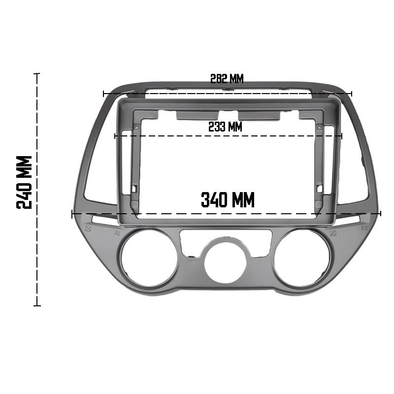 Переходная рамка 9" Lesko для Hyundai i20 2012-2014 (7288) - фото 4