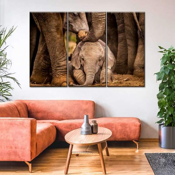 Модульная картина KIL Art Маленький гигант из трех частей 128x81 см (M3_L_45)