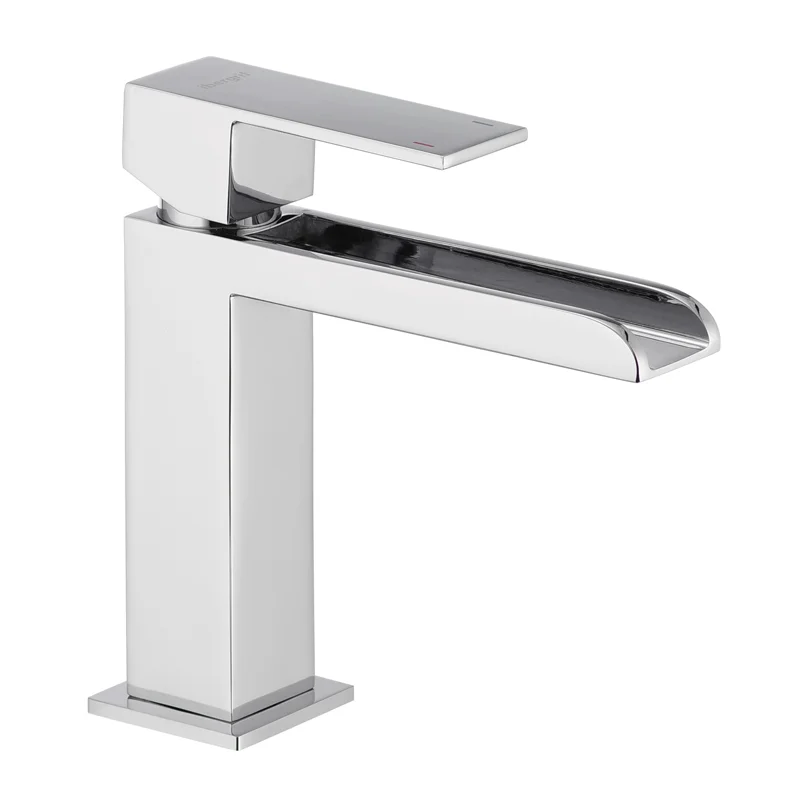 Смеситель для умывальника Ibergrif M11008 с изливом водопад