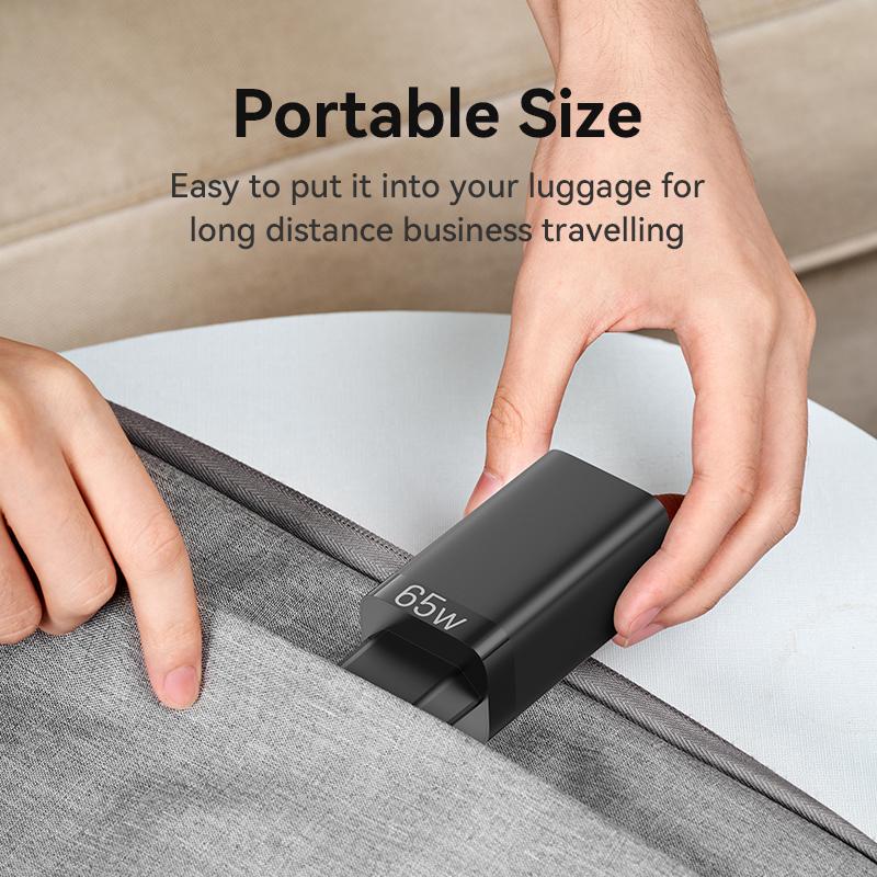 Зарядное устройство Vention 65W GaN 2x Type-C/USB быстрая зарядка 65Вт 3-портовый USB Черный (FEDB0-EU) - фото 11