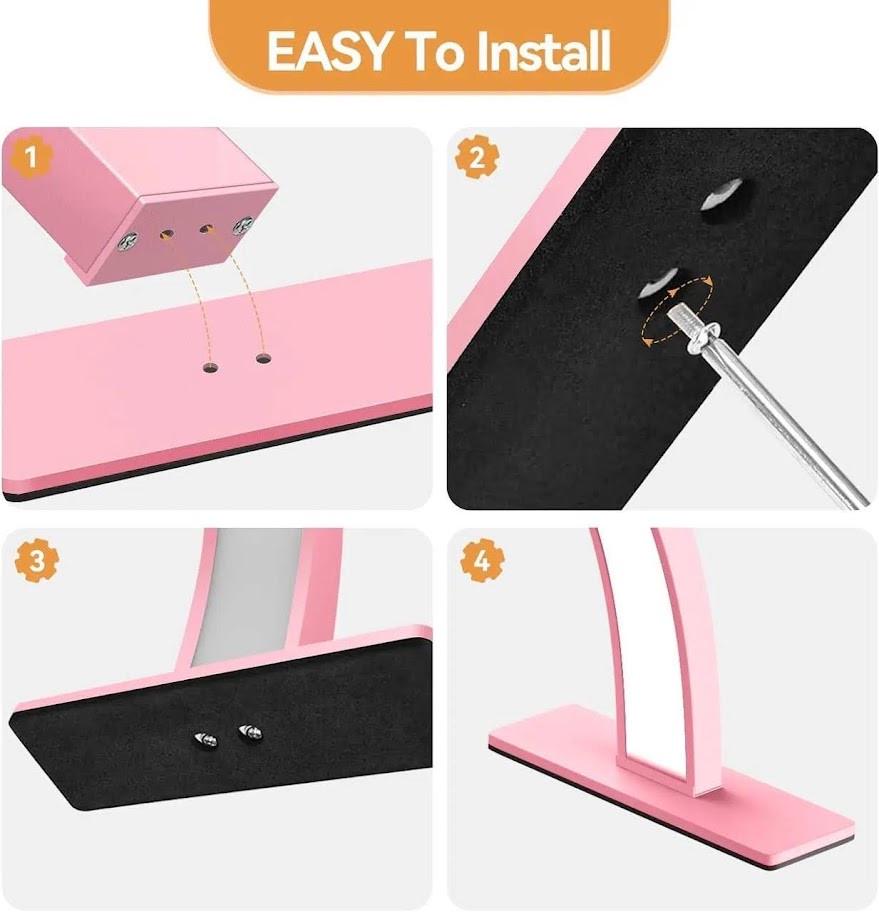 Лампа-півмісяць настільна безтіньова LED HQ-55х 56 см на 60 Вт Рожевий - фото 3 Лампа-півмісяць настільна безтіньова LED HQ-55х 56 см на 60 Вт Рожевий - фото 3