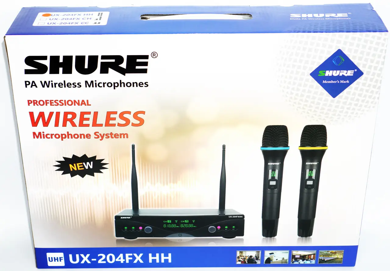 Радіосистема база Shure UX-204FX 2 радіомікрофони (30249785) - фото 8