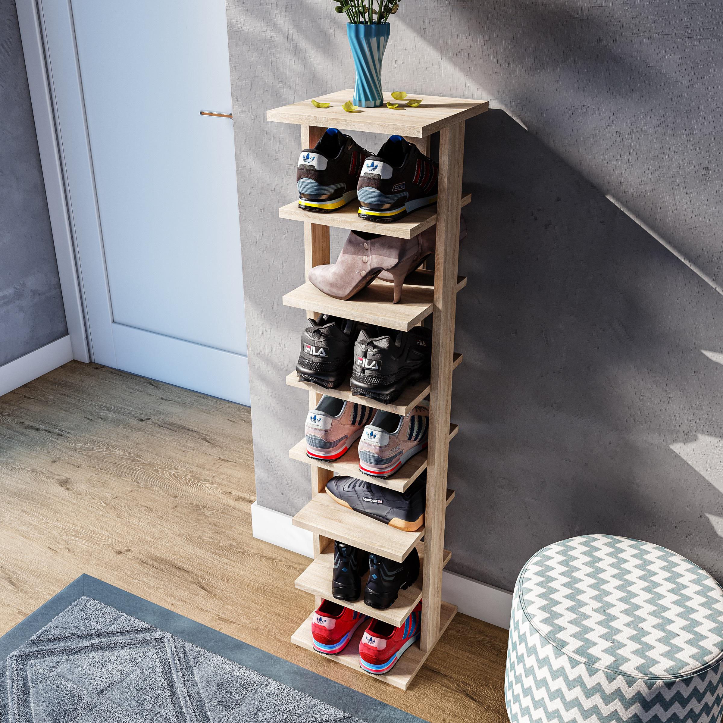 Полиця для взуття Moreli T-13 280x1137x267 мм Дуб сонома (ns-t13-sonoma) - фото 2 Полиця для взуття Moreli T-13 280x1137x267 мм Дуб сонома (ns-t13-sonoma) - фото 2