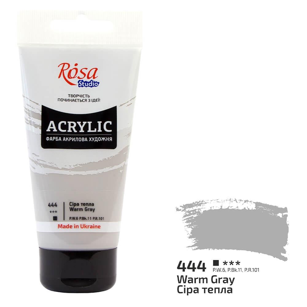 Акрилова фарба Rosa Studio 444 75 мл Сірий теплий (32241444) - фото 1 Акрилова фарба Rosa Studio 444 75 мл Сірий теплий (32241444) - фото 1