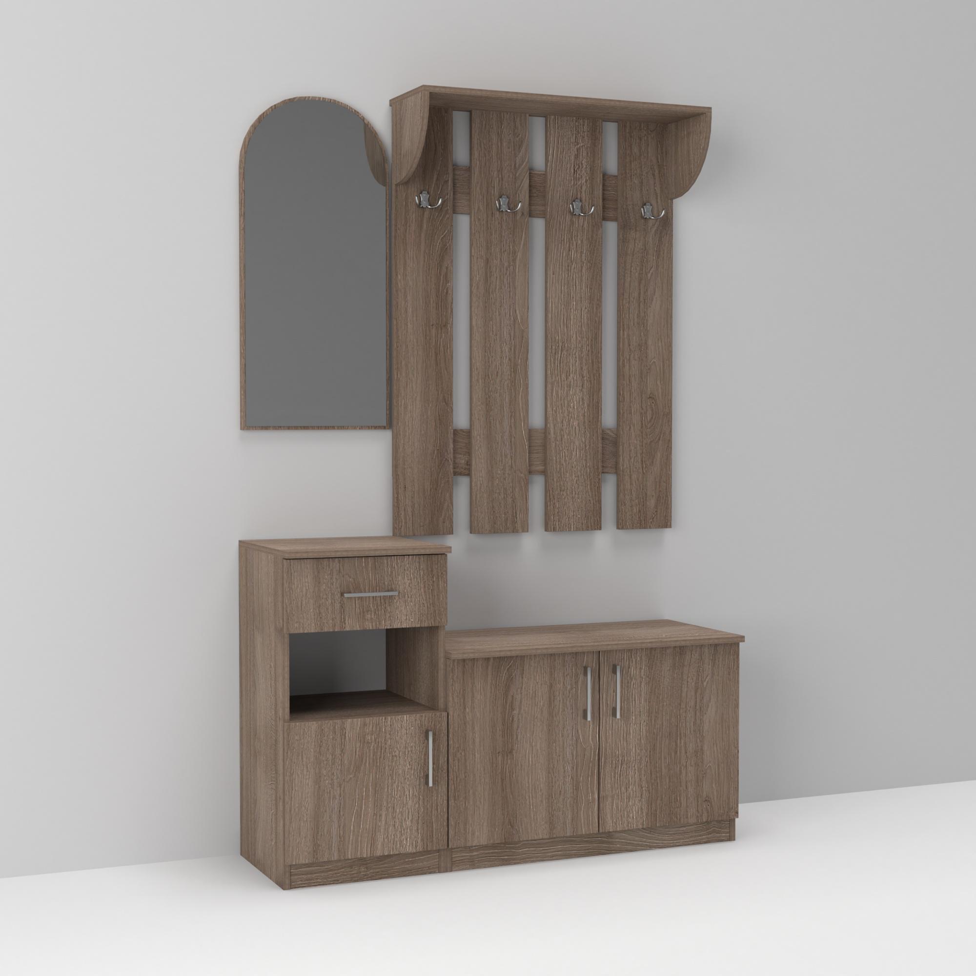 Передпокій Алиса 1000х400х1880 мм Дуб шамоні темний (136913)