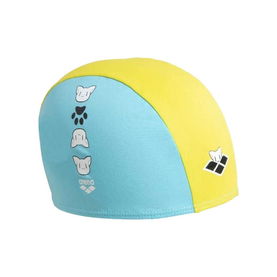 Шапочка для плавання дитяча Arena FRIENDS KIDS POLYESTER CAP OSFM Жовтий/Блакитний (003994-310 - фото 2 Шапочка для плавання дитяча Arena FRIENDS KIDS POLYESTER CAP OSFM Жовтий/Блакитний (003994-310 - фото 2