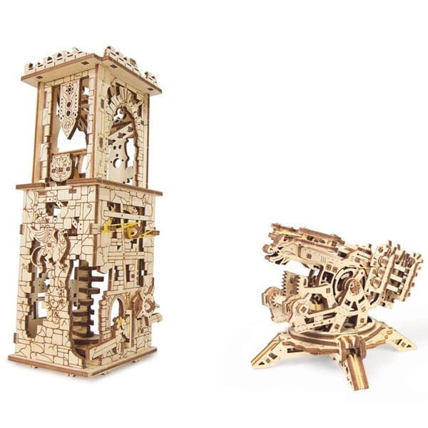 3D пазл механический UGEARS «Башня-Аркбаллиста» - фото 4