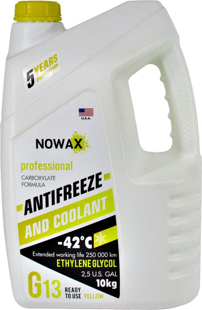 Антифриз Nowax G13 от -40 до +110 10 л Yellow (NX10007)