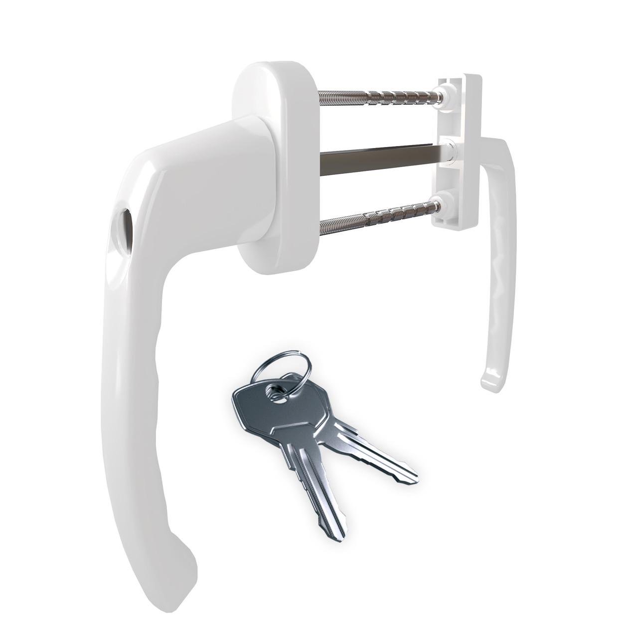 Ручка балконная с замком ASTEX Antey BHS 2/3 Белый (BHS 2/3 RAL9016)