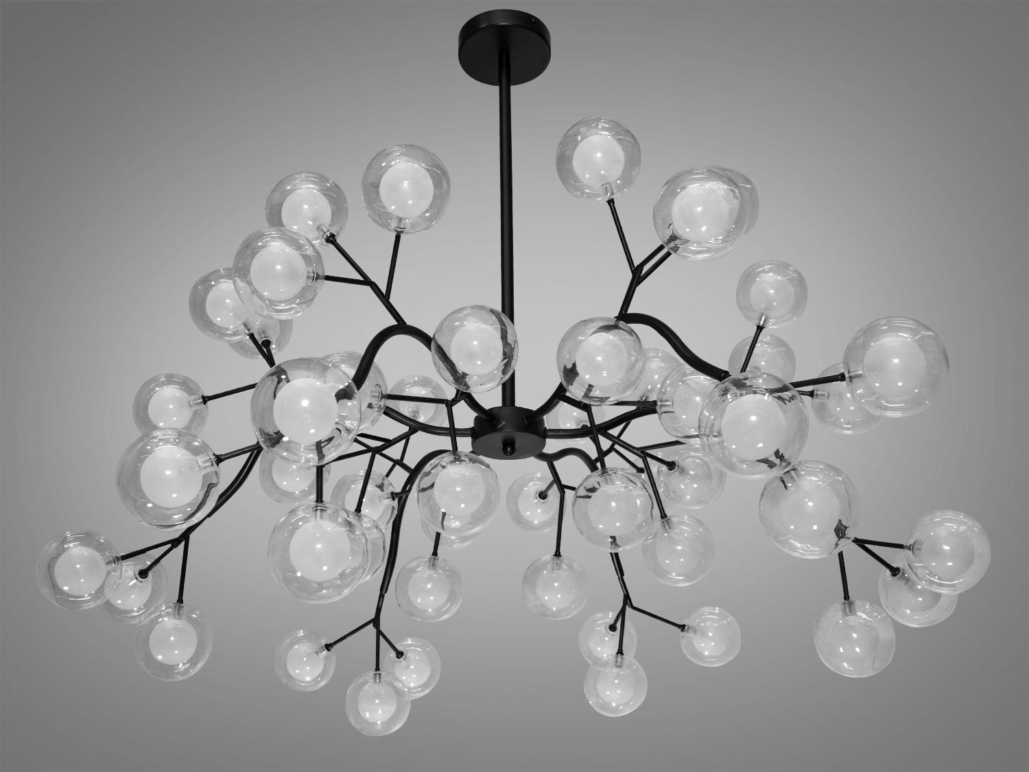 Люстра подвесная Светлячок 54 ламп Черный (886-54B BK) - фото 2 Люстра подвесная Светлячок 54 ламп Черный (886-54B BK) - фото 2