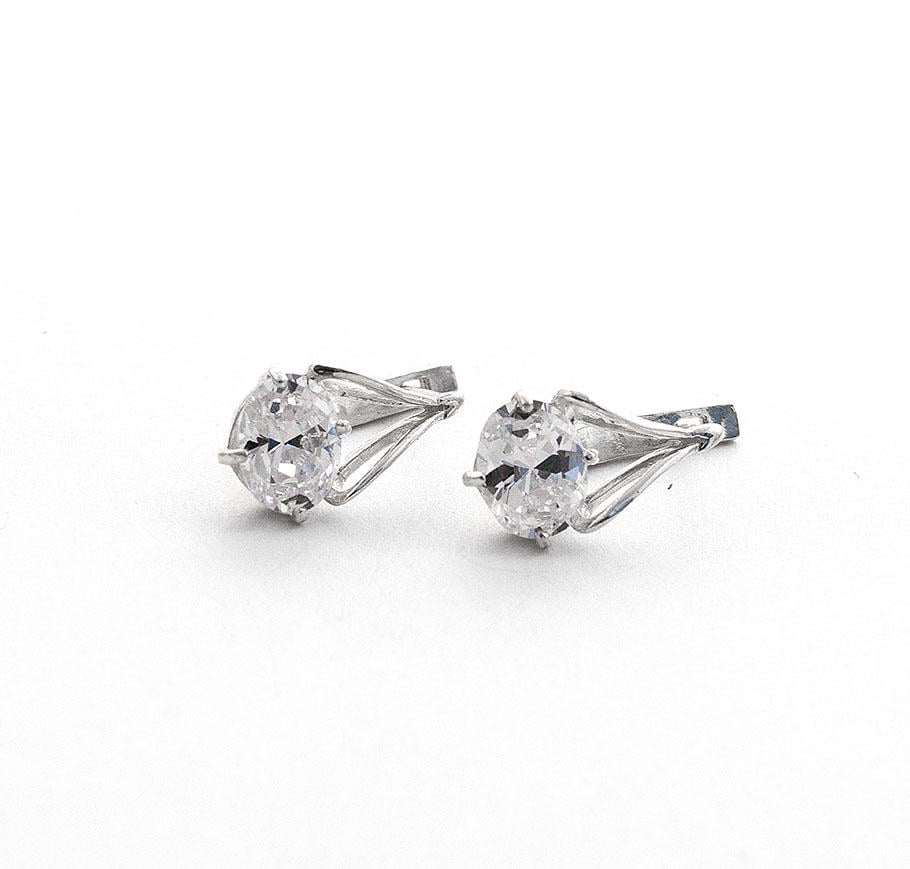 Сережки срібні з овальним каменем Maxi Silver 7946 (87946)