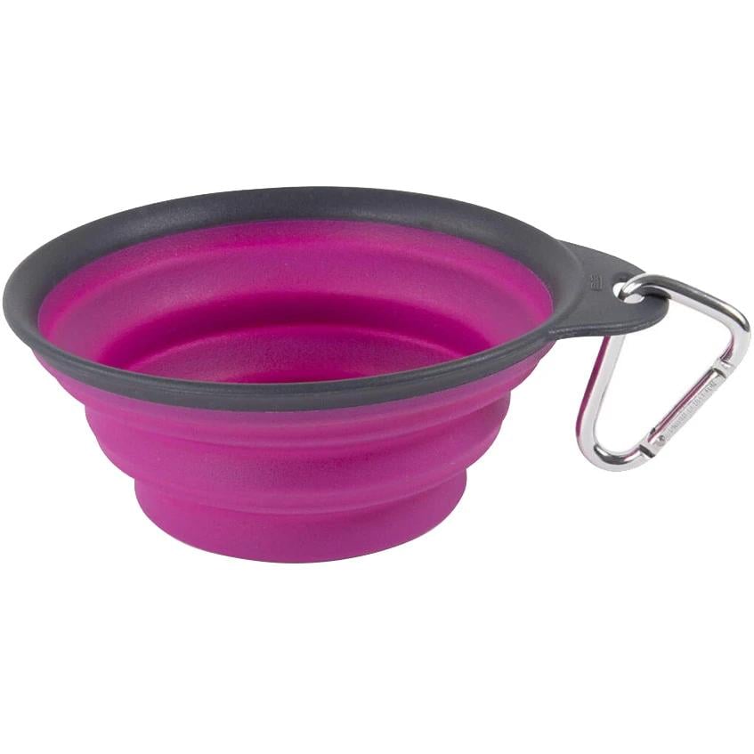 Миска дорожная складная для собак Dexas Collapsible Travel Cup с карабином 480 мл Пурпурный (PW2104322405)