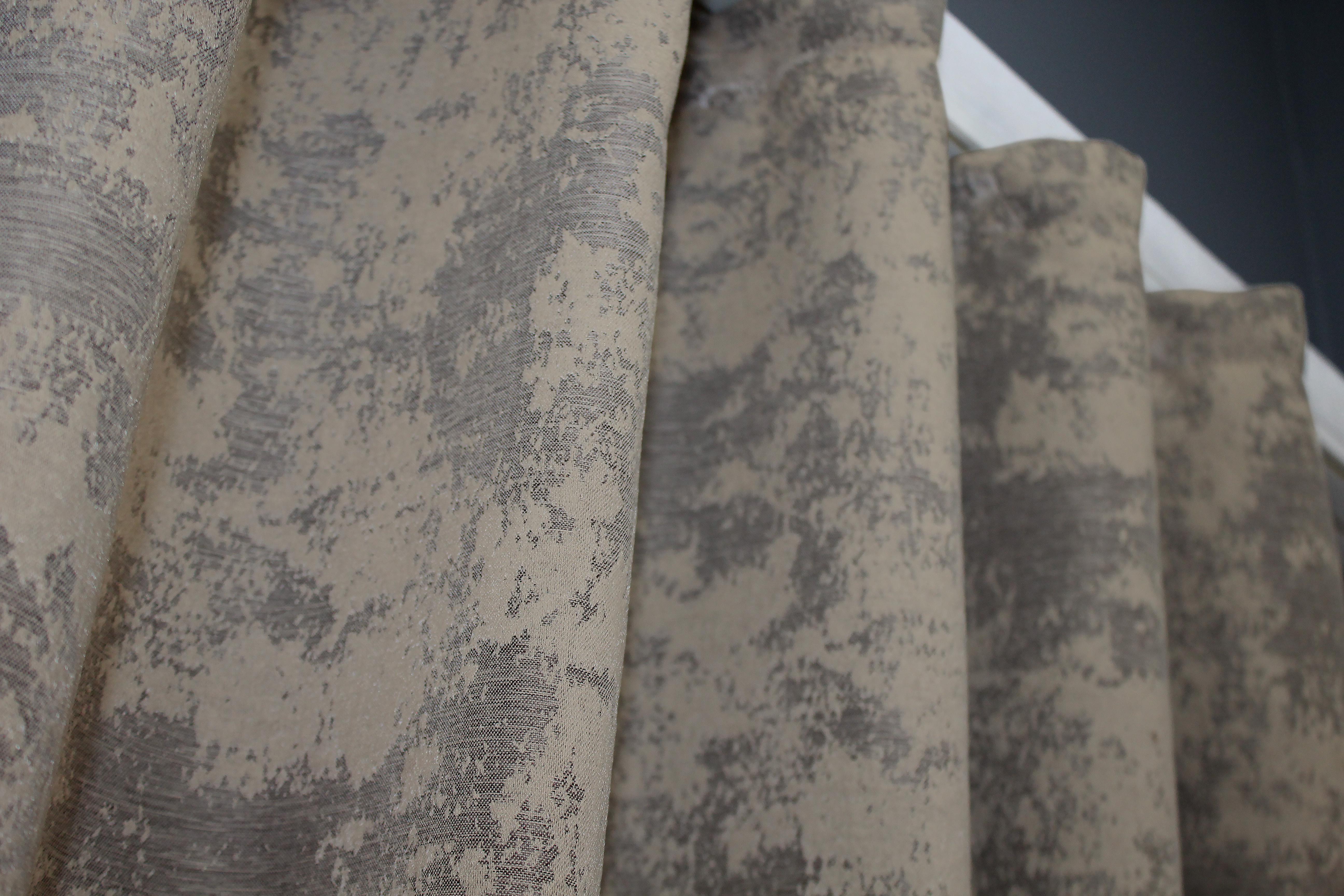 Комплект штор коротких VR-Textil Жакард Sultan YL № 1208ш 2 шт. 130х170 см Бежево-сірий (35-0009) - фото 5 Комплект штор коротких VR-Textil Жакард Sultan YL № 1208ш 2 шт. 130х170 см Бежево-сірий (35-0009) - фото 5