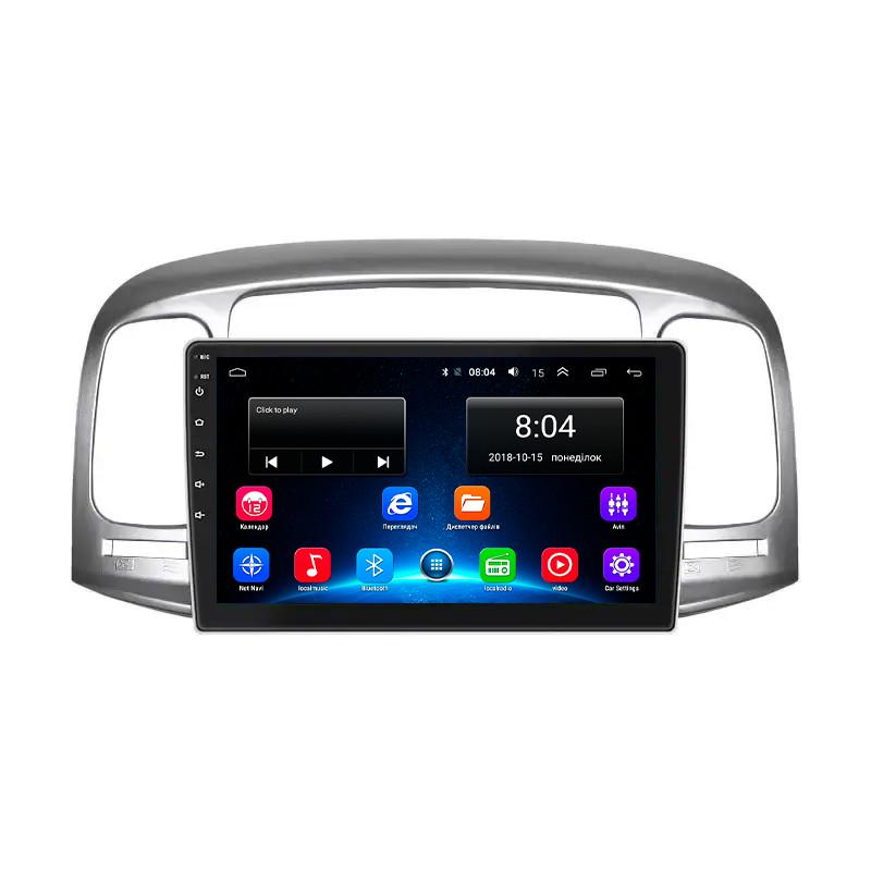 Магнитола штатная Lesko 9" для Hyundai Verna II 2005-2010 2/32Gb Wi-Fi GPS Base