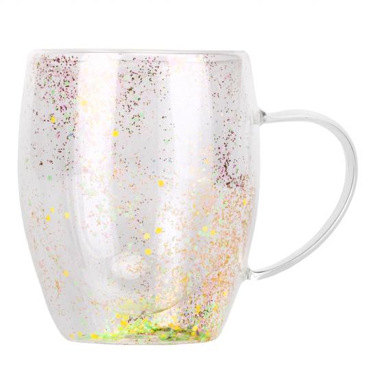 Стакан Elisey Блеск с двойными стенками и ручкой 300 мл (9106-015)