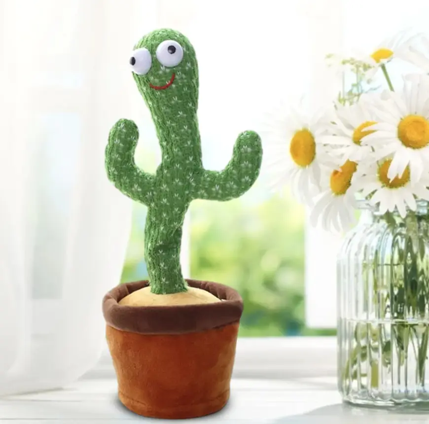 Игрушка с функцией повторения и подсветкой Dancing Cactus 34 см (100131) - фото 4