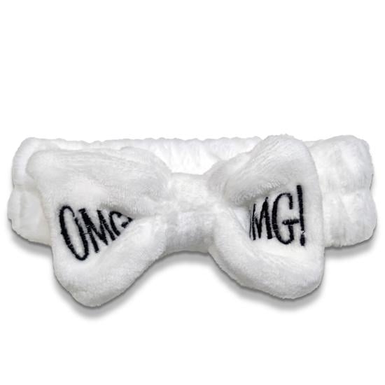 Повязка косметическая на голову с бантом Разноцветный