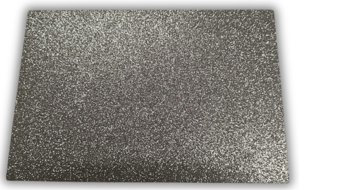 Фоамиран блестящий/глитерный неклеевой 2 мм 20х30 см Графит