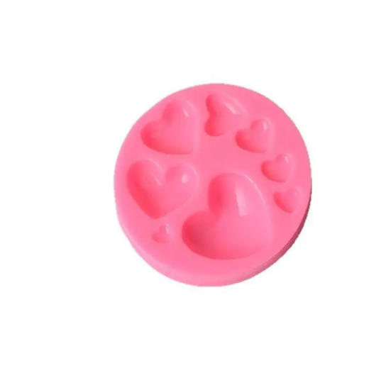 Молд силиконовый Сердечки 78 мм Розовый (4102) Молд силиконовый Сердечки 78 мм Розовый (4102)