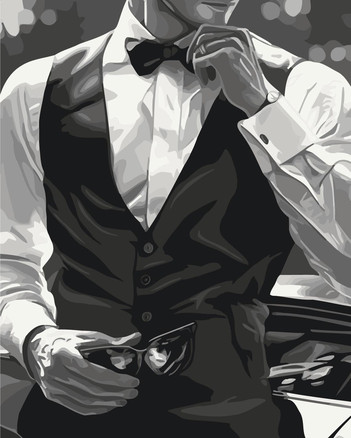 Картина по номерам Brushme Стильный джентльмен 40x50 см (BS54353)