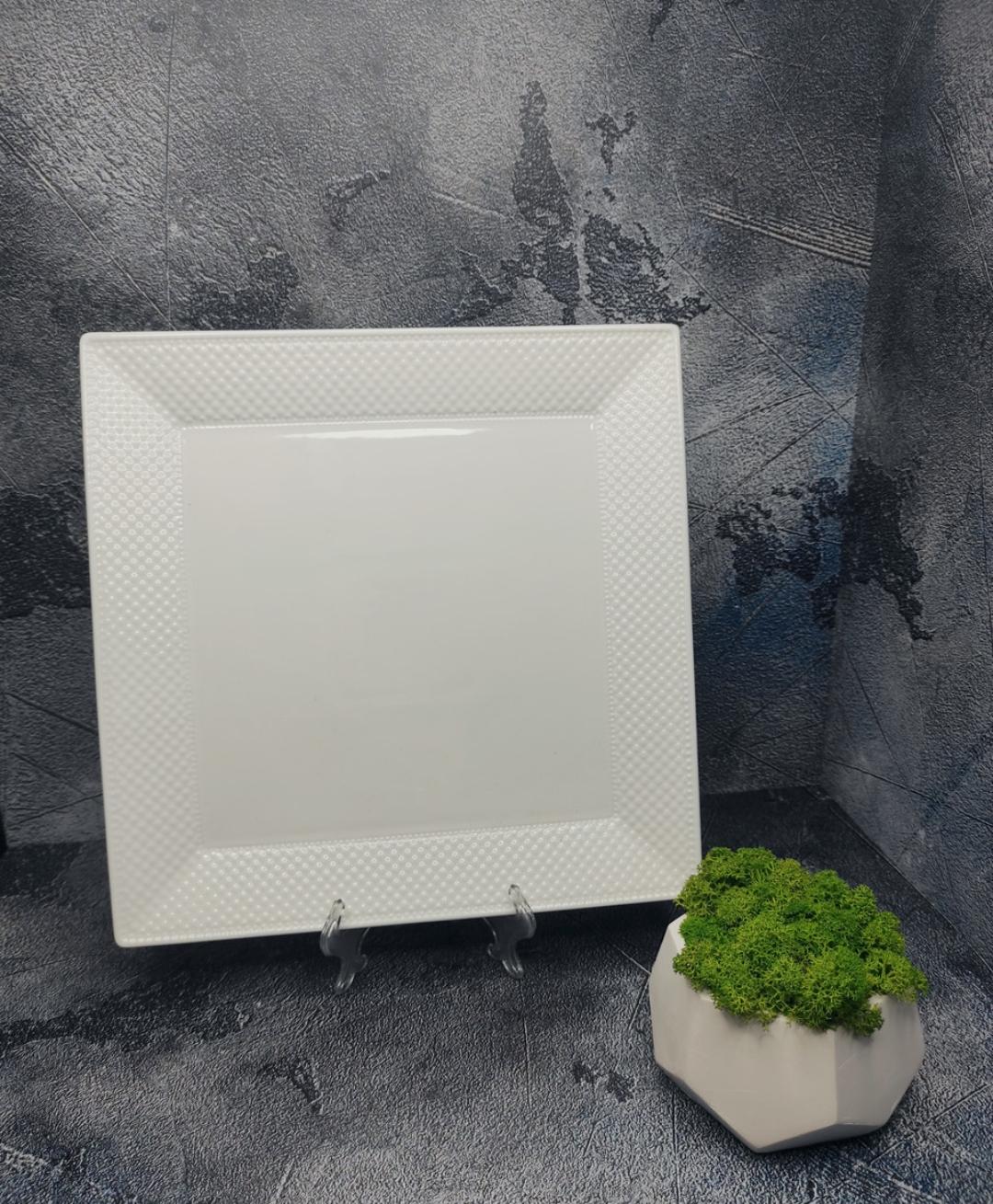 Блюдо Stenson Соната квадратный фарфор 25,5 см (17707842)