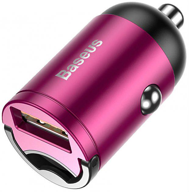 Адаптер автомобільний BASEUS QC3,0 30W 3А Pink (fab2a643)