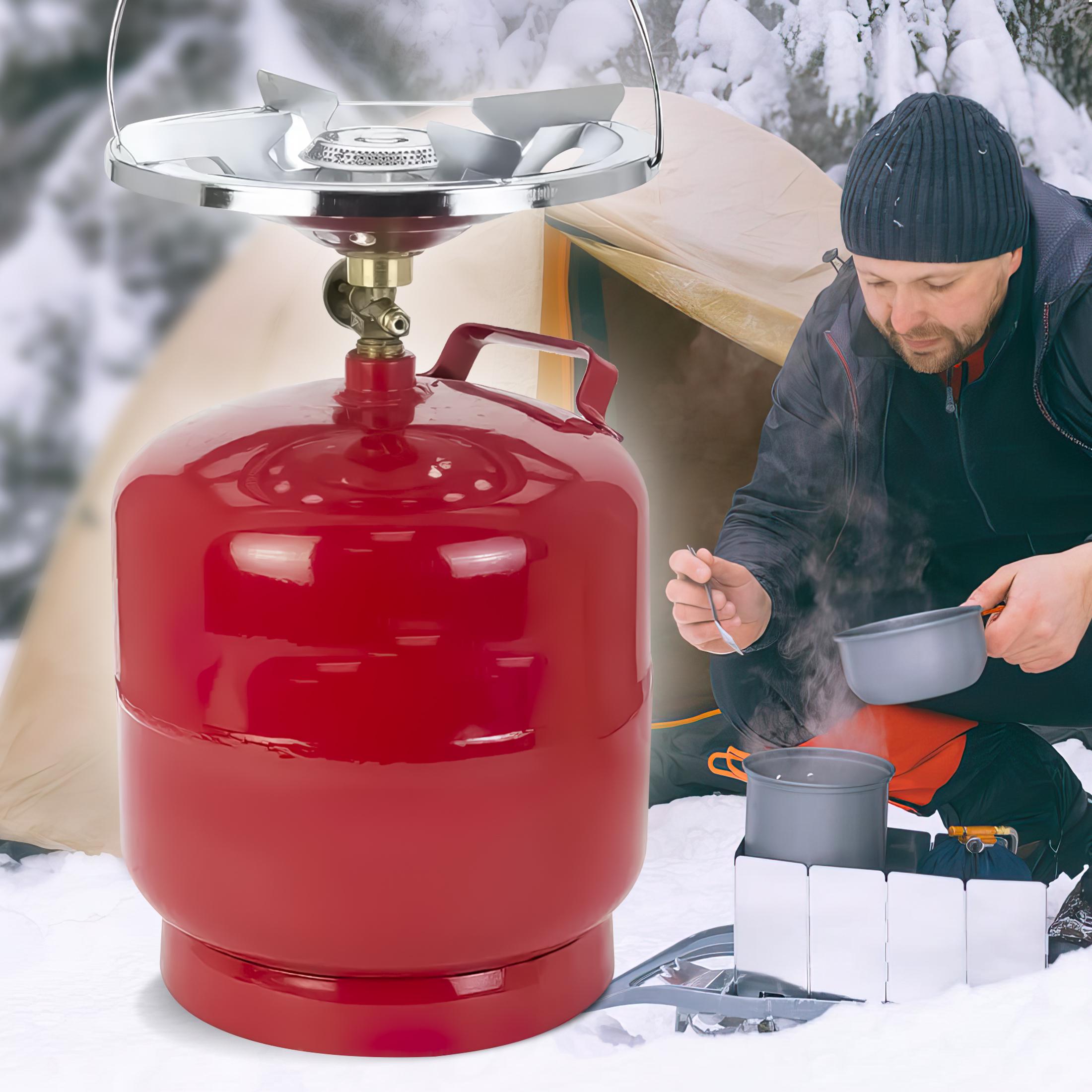 Туристический газовый баллон с горелкой 8 л Красный - фото 2 Туристический газовый баллон с горелкой 8 л Красный - фото 2