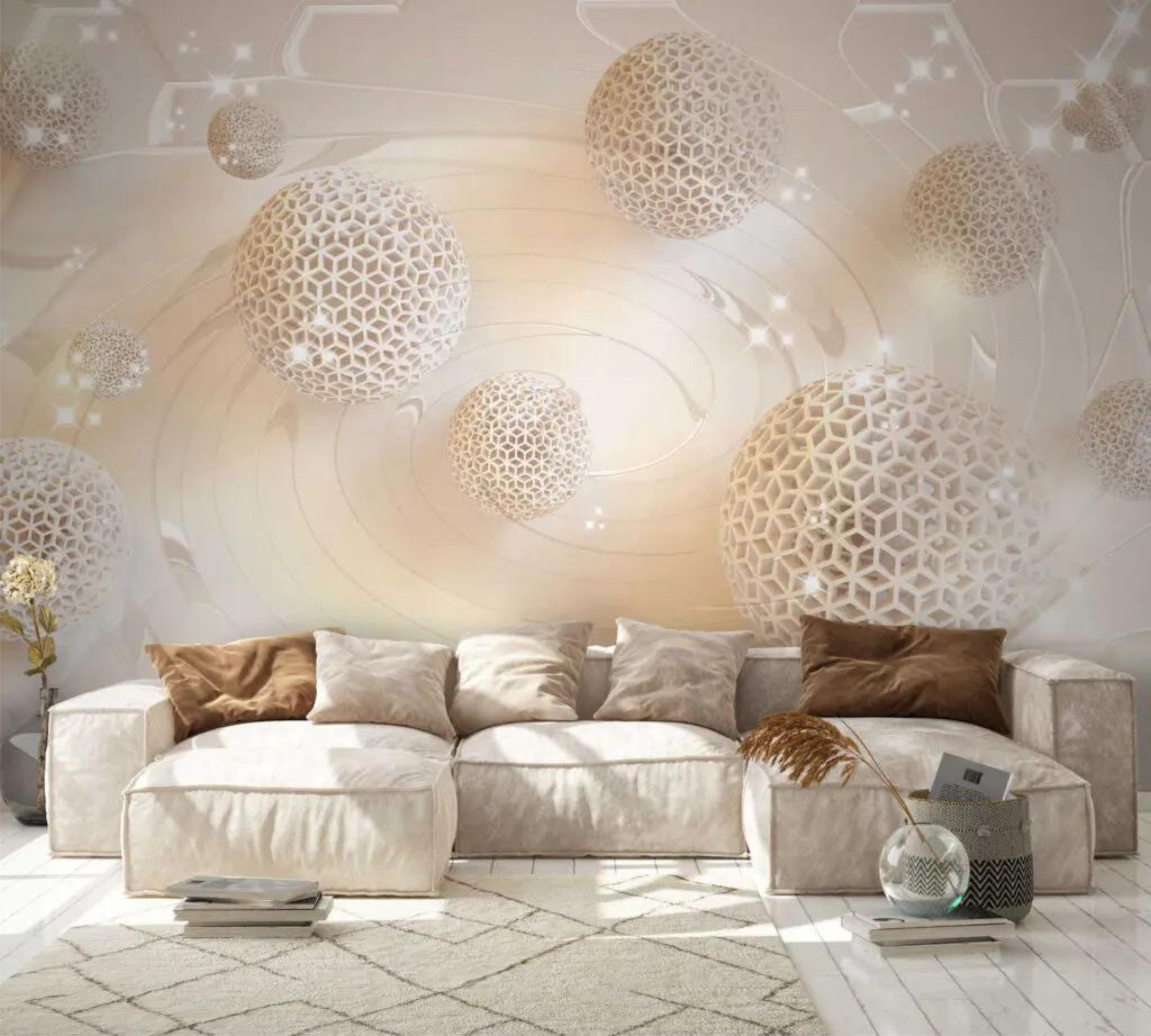 Фотообои Шары Бежевые (000297)