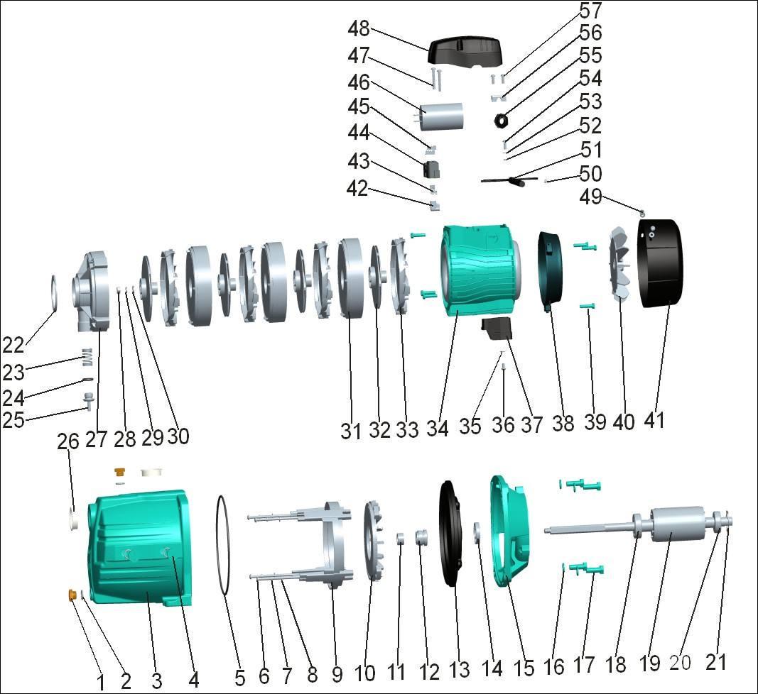 Насос центробежный LEO 3,0 многоступенчатый 0,6 кВт Hmax 36 м Qmax 90 л/мин (775433) - фото 3 Насос центробежный LEO 3,0 многоступенчатый 0,6 кВт Hmax 36 м Qmax 90 л/мин (775433) - фото 3