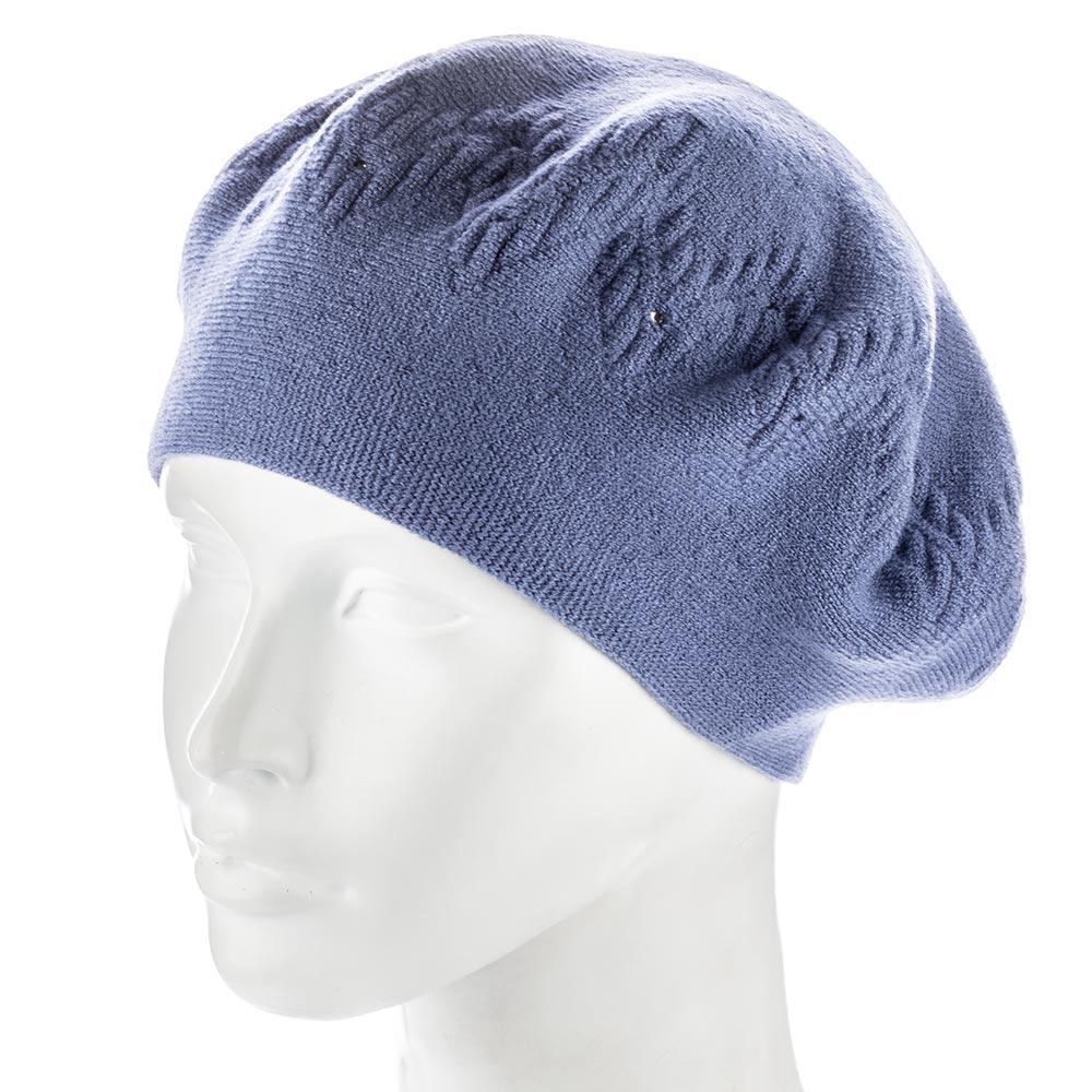 Берет женский Zolly ZH246 двойной мелкой вязки Графитовый