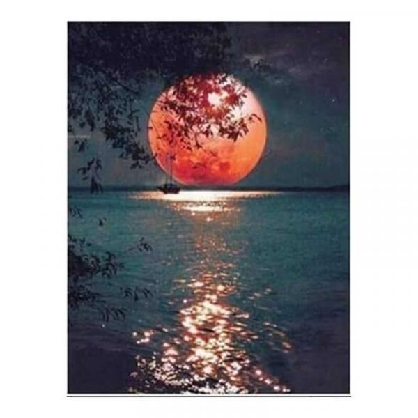 Алмазна мозаїка TK Group Червона луна 40х30 см з рамкою в коробці (GB75358-mt)