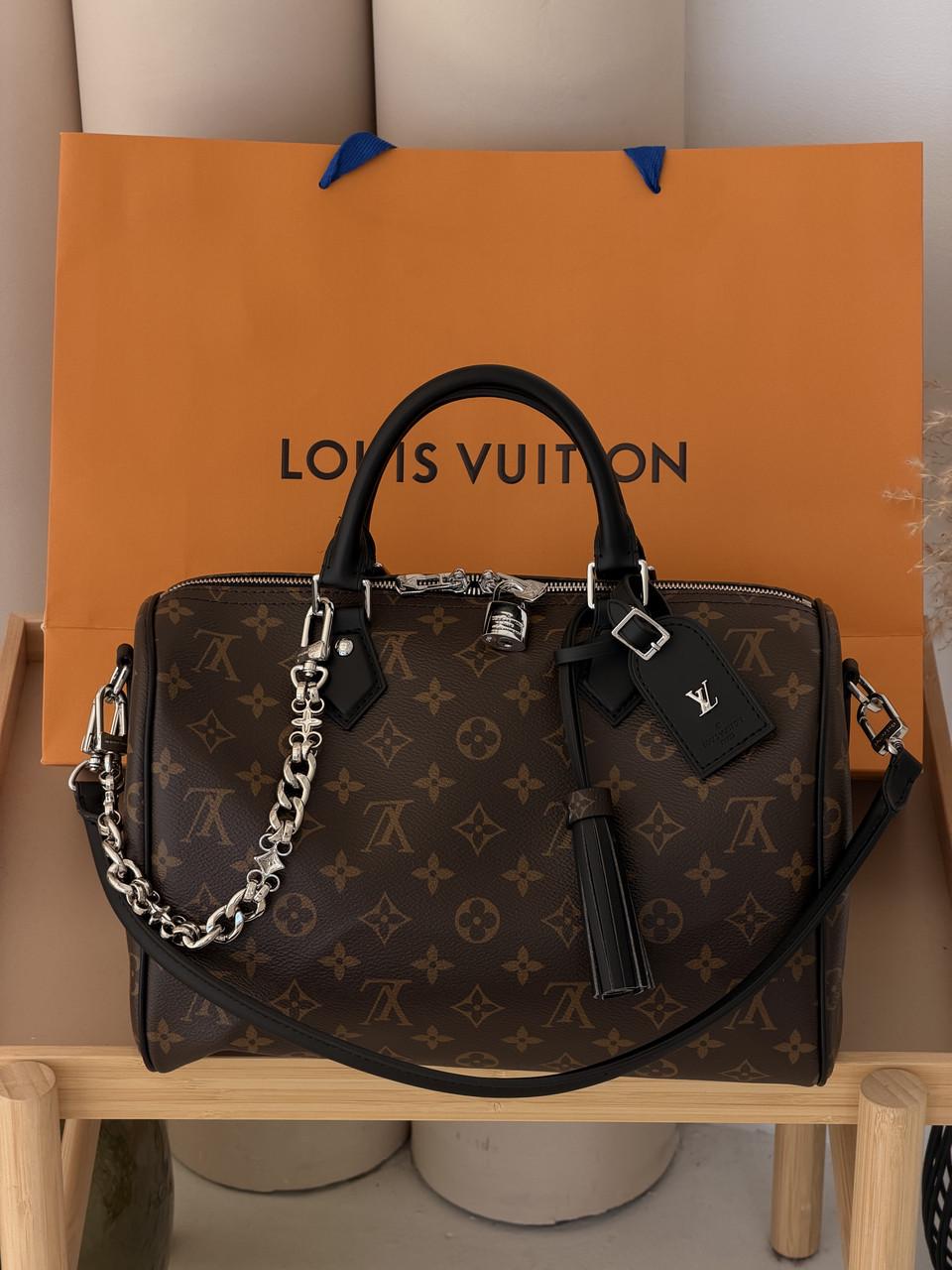 Сумка женская Louis Vuitton Speedy Soft 30 Dark большая через плечи Серебряный/Коричневый (3019451542) Сумка женская Louis Vuitton Speedy Soft 30 Dark большая через плечи Серебряный/Коричневый (3019451542)