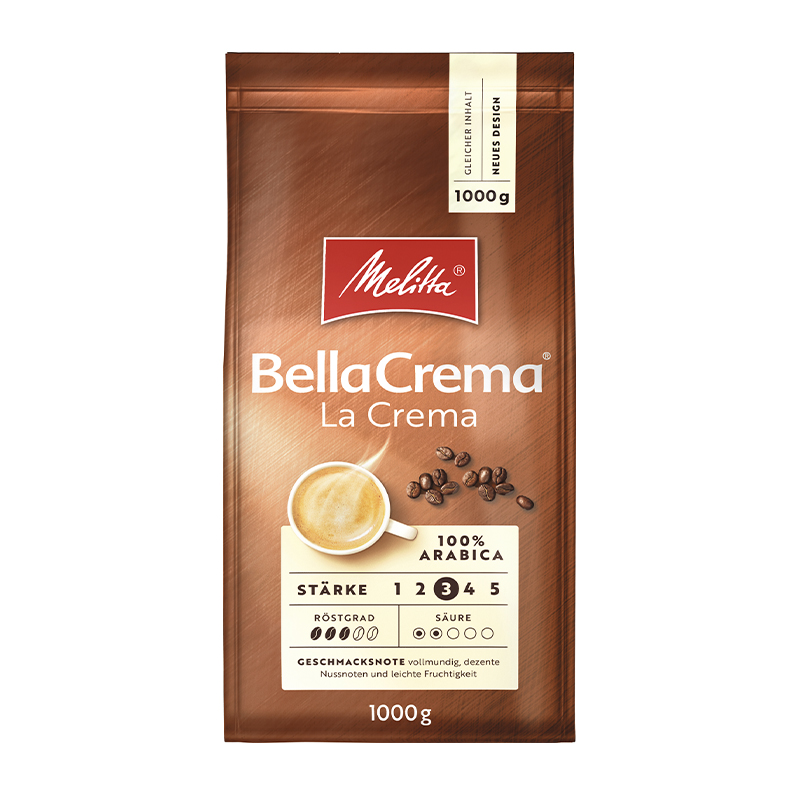 Кофе в зернах Melitta BellaCrema LaCrema 100% арабика 1 кг - фото 1