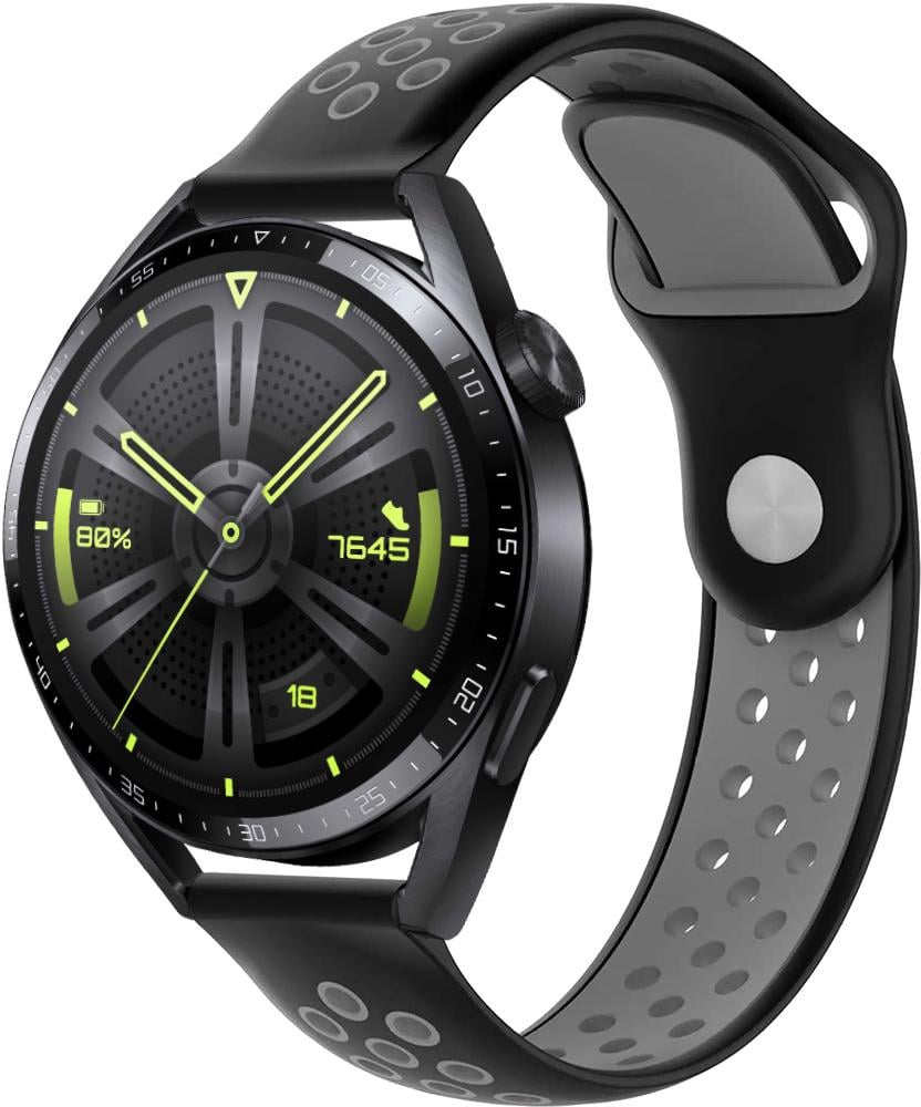 Ремешок Sport для Huawei Watch GT3 46 мм Black Grey (26157-53)