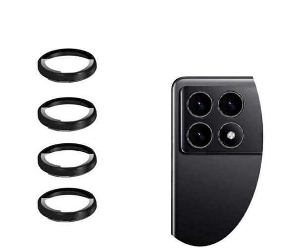Защитное стекло с рамкой CD Pattern для Xiaomi Poco F6 Pro / Redmi K70 на заднюю камеру Черный