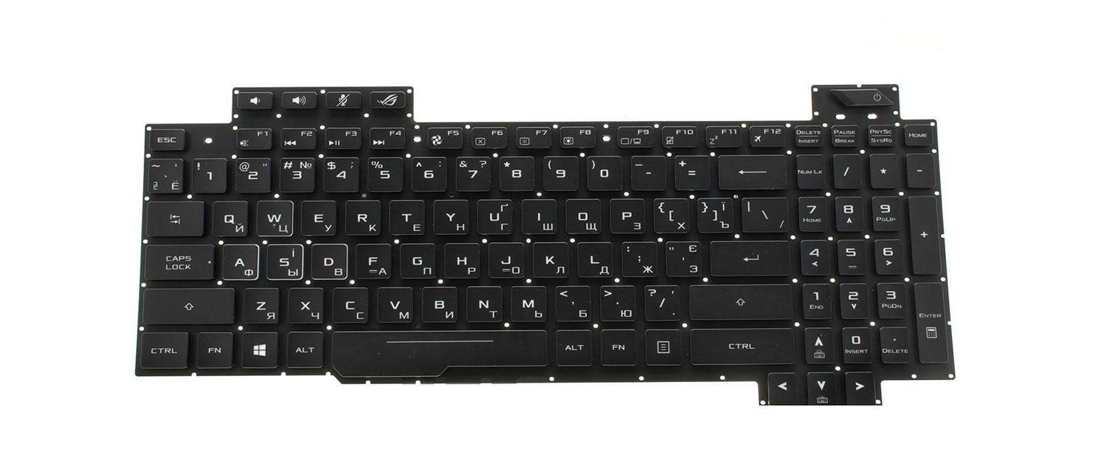 Клавіатура для ноутбука Asus GL703GS/GL703GM з підсвічуванням клавіш (0KNB0-661BRU00)