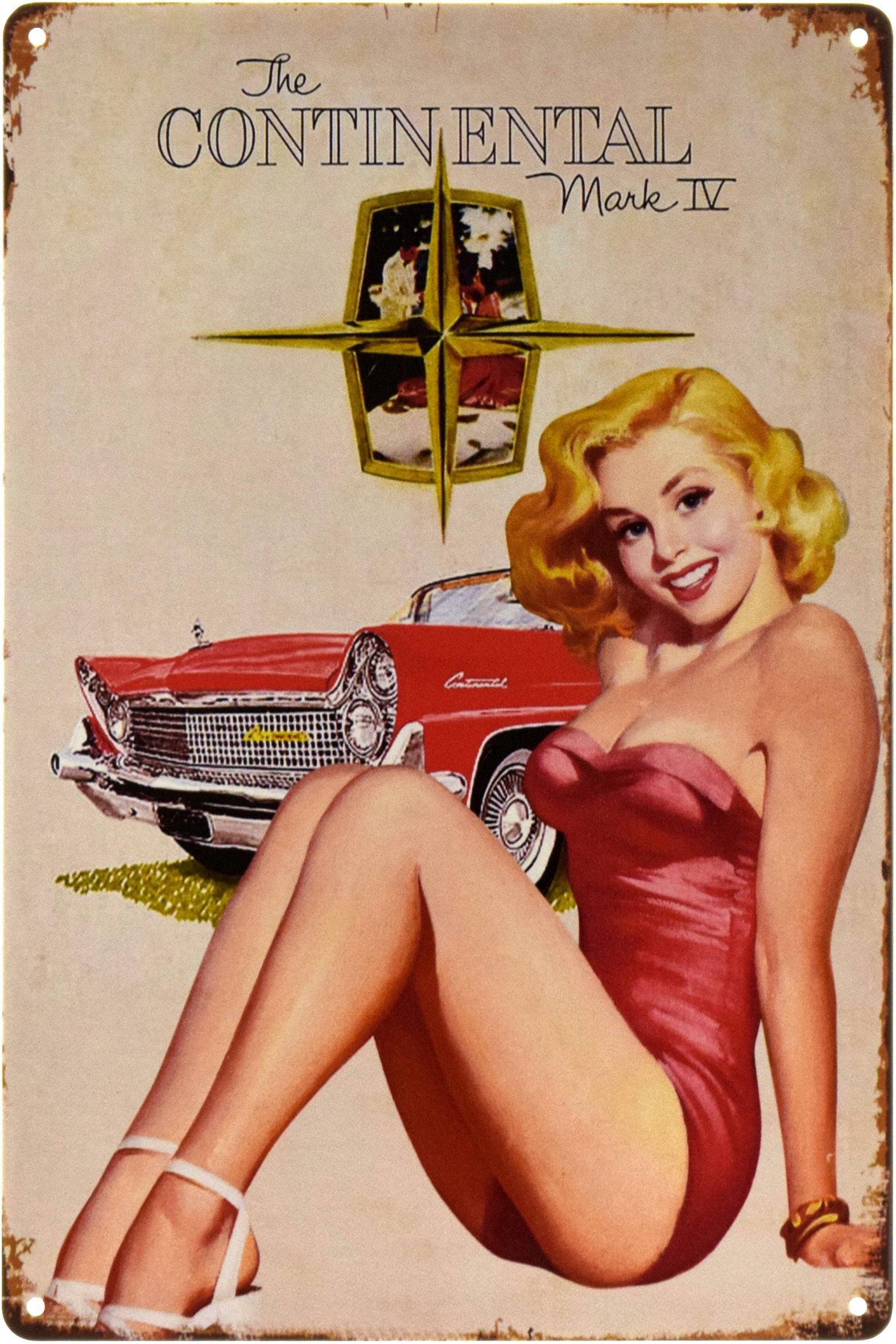 Табличка металева Lincoln Continental Pin Up 20x30 см