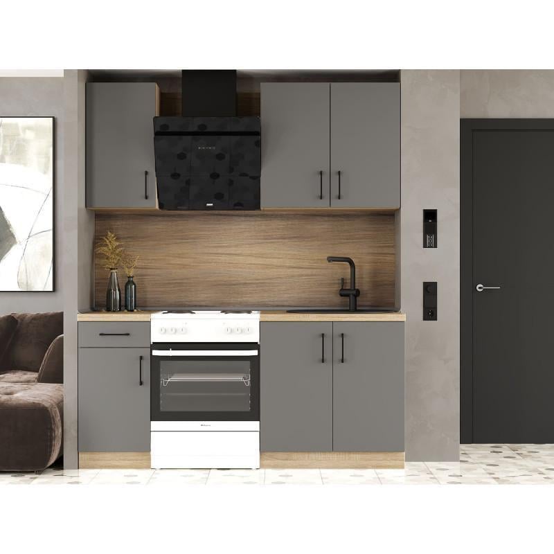 Кухня модульная Еверест Оптима №1 1,8 м Графит (DTM-5693)