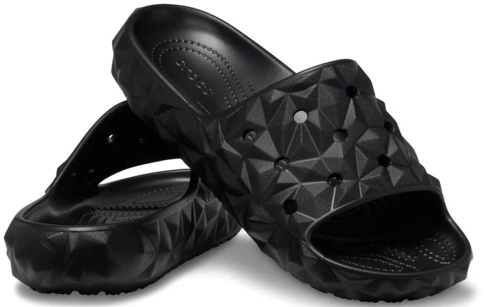 Шльопанці жіночі Crocs Classic Slide Geometric Black р. 37-38 Чорний (24034)