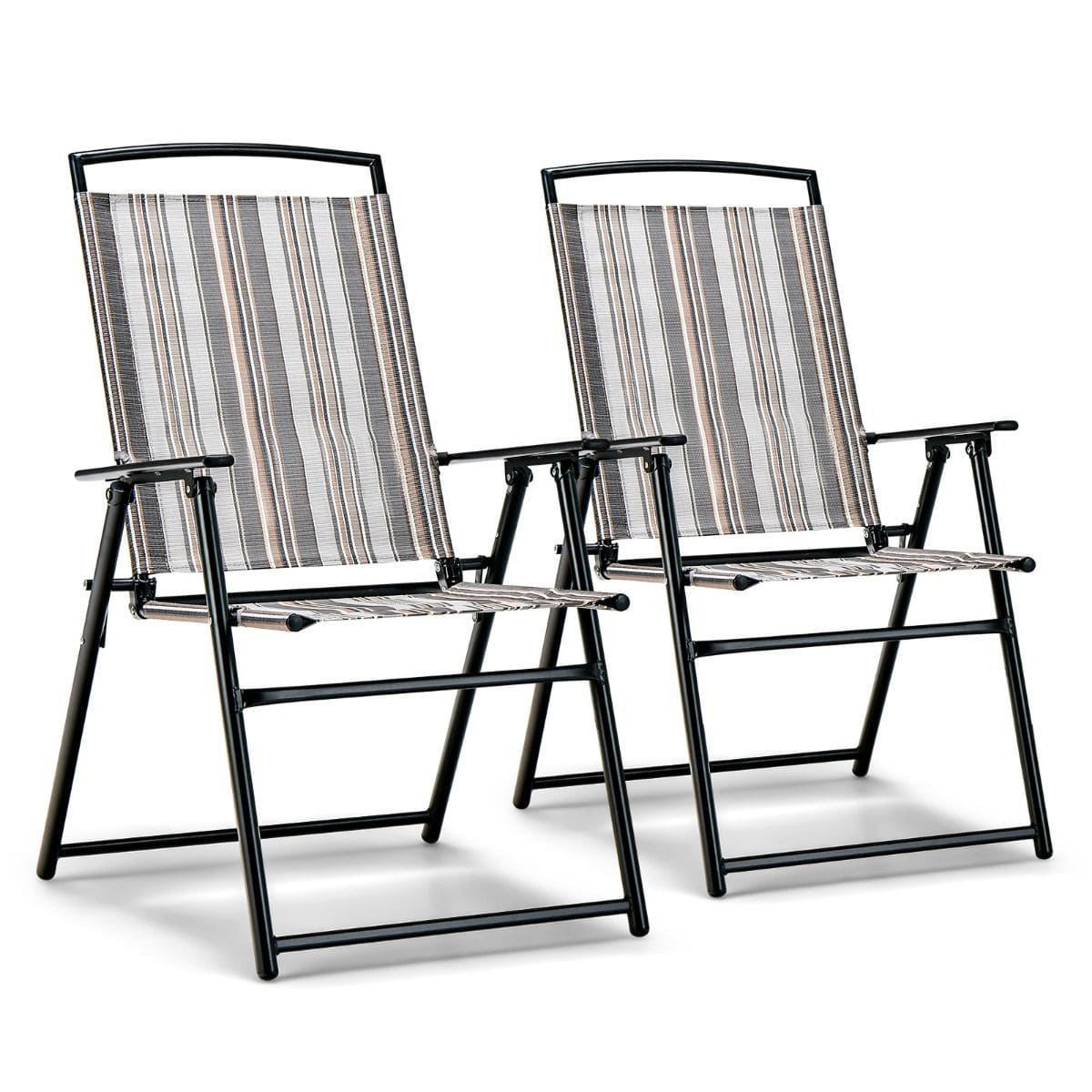Стул садовый складной 51x61,5x92 см Серый (COSTWAY-01705) Стул садовый складной 51x61,5x92 см Серый (COSTWAY-01705)
