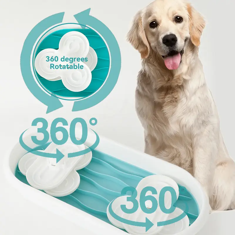 Годівниця лабіринт Slow Food Bowl For Pets для повільного годування тварин подвійна (29370119) - фото 2