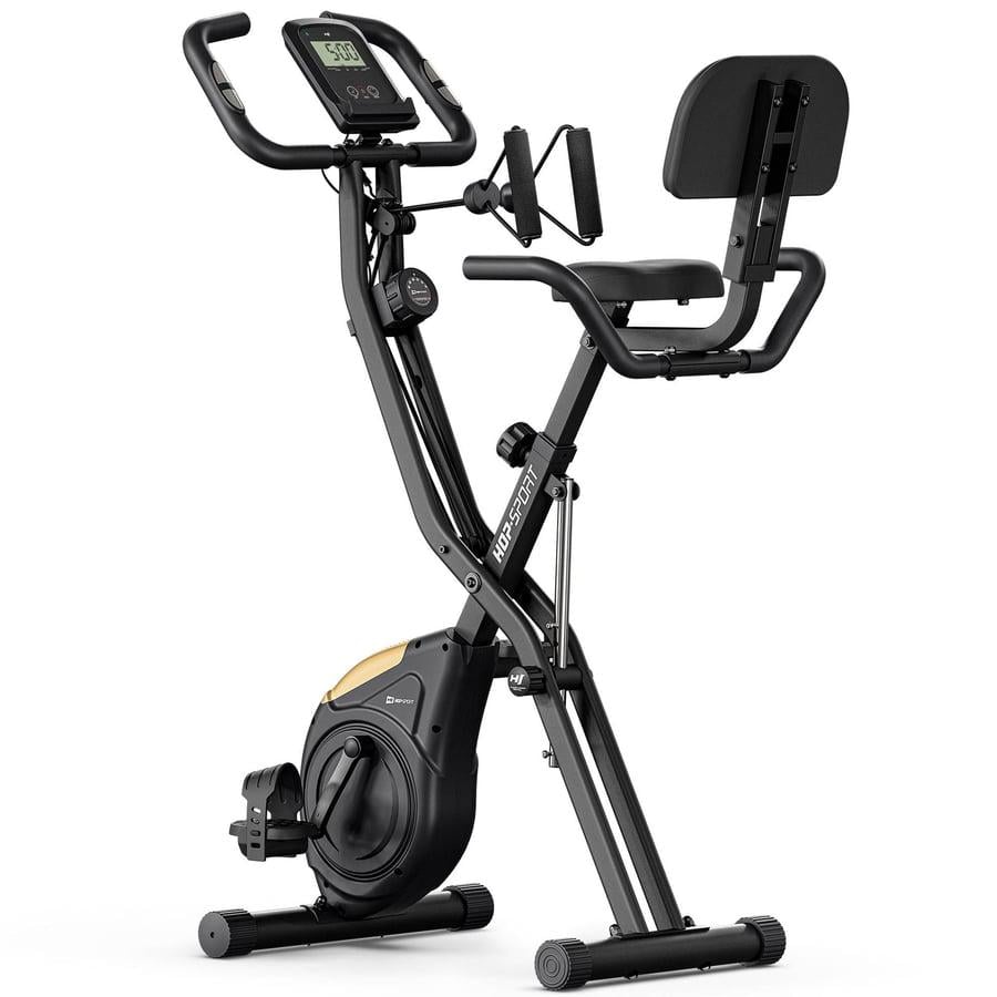 Велотренажер Hop-Sport HS-3030X Apeks X-Bike Черный/Золотистый (5377)