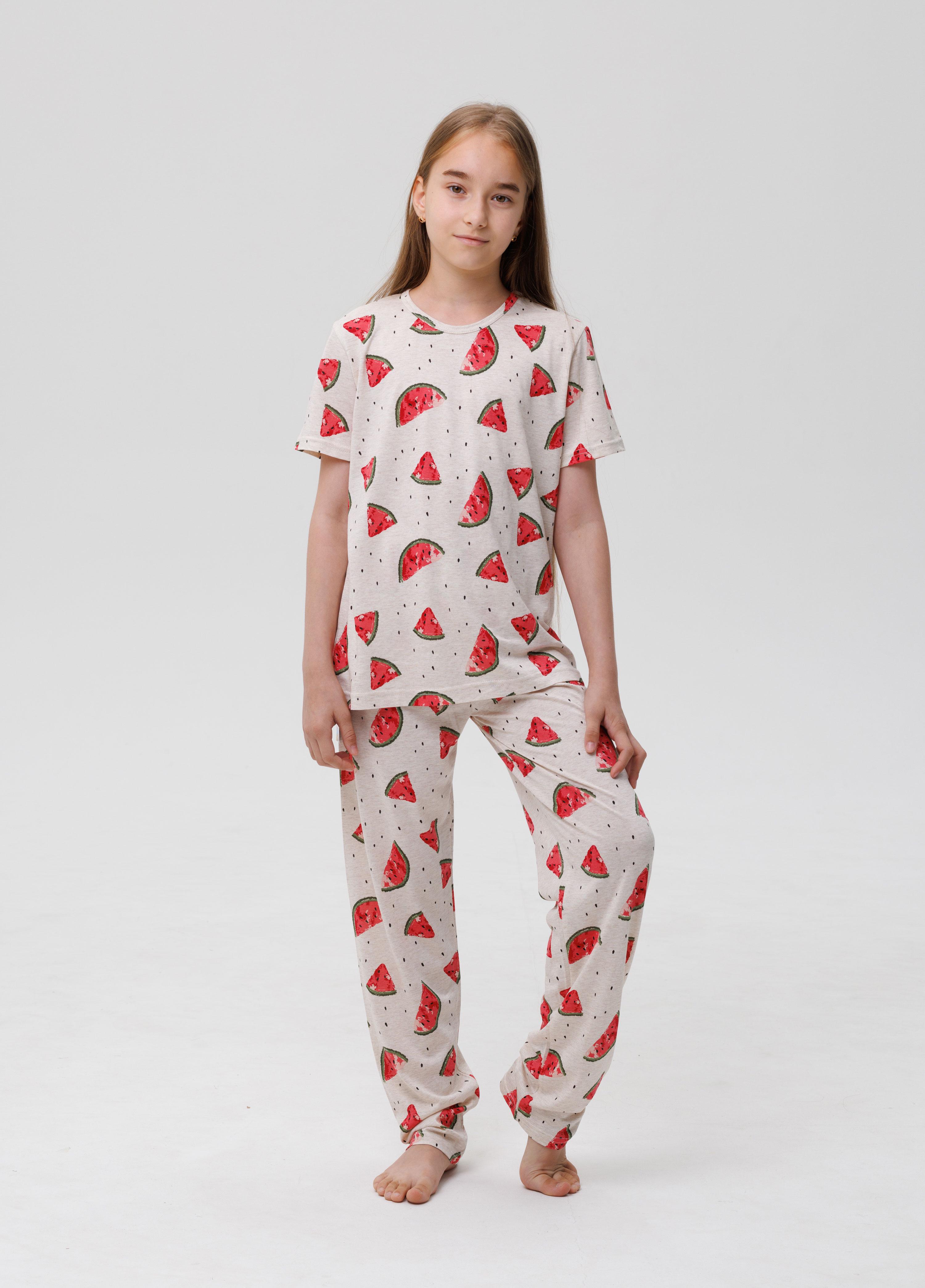 Пижама детская Наталюкс р. 38 146-152 см Персиковый (4546102189661)