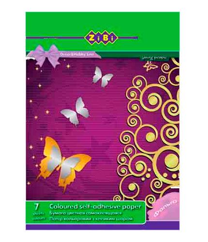 Набір кольорового паперу самоклеючого ZiBi Металік A5 7 аркушів 7 кольорів (ZB.1953) Набір кольорового паперу самоклеючого ZiBi Металік A5 7 аркушів 7 кольорів (ZB.1953)