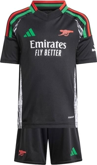 Футбольная форма детская Арсенал 2024-2025 выездная 155-165 см Черно-зеленый (F0002)