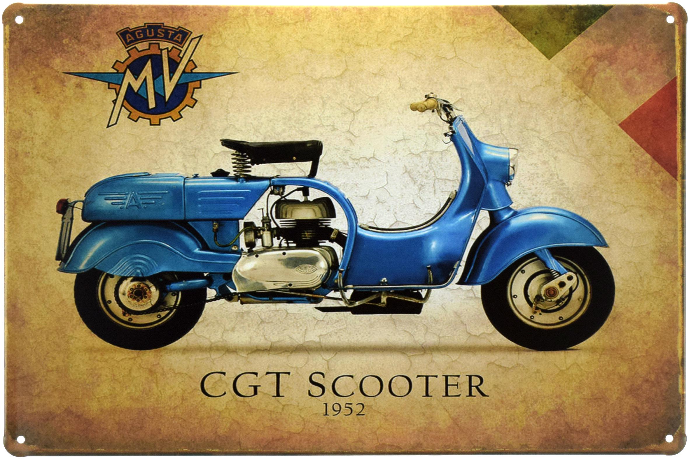 Табличка металлическая MV Agusta CGT Scooter 1952 20x30 см