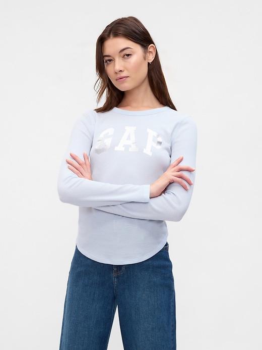 Лонгслив женский GAP Waffle-Knit Crewneck XS Голубой (221631459723)