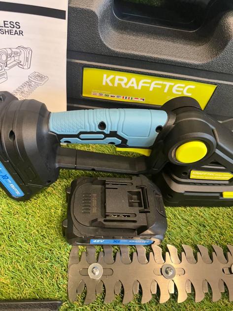 Аккумуляторные ножницы кусторез Krafftec 2 в 1 два аккумулятора/зарядное устройство/пластиковый кейс (28150465) - фото 5 Аккумуляторные ножницы кусторез Krafftec 2 в 1 два аккумулятора/зарядное устройство/пластиковый кейс (28150465) - фото 5