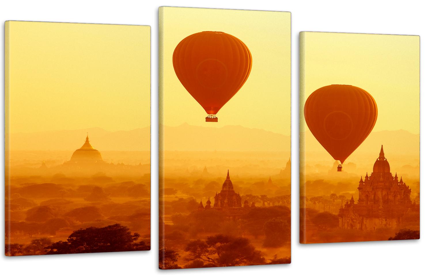 Картина модульная в гостиную/спальню Воздушный шар 53х100 см (Art-727_3)